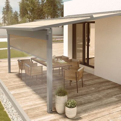 Pergola Markise – windfester Sonnenschutz Schutz vor Regen und Sonne mit der Pergola-Markise